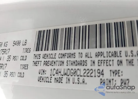 2012 Jeep Wrangler Unlimited Sport from USA, damaged, VIN 1C4HJWDG0CL222194